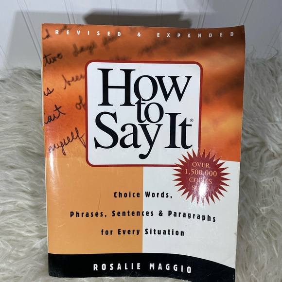 Book Other - Book: How To Say It.     Sample Letters, Writing